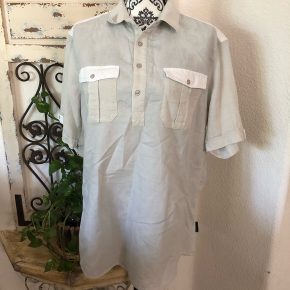 Sean John Other - Sean John linen blend cream/white shirt